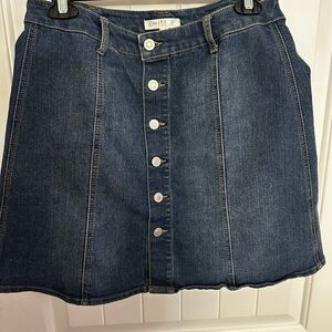 Love Fire Blue A-line Mini Skirt Casual